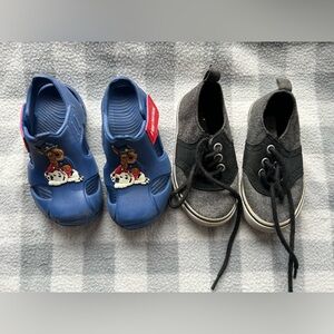 Two Pairs of Toddler Boy Shoes Paw Patrol 5/6 Crazy 8s 6